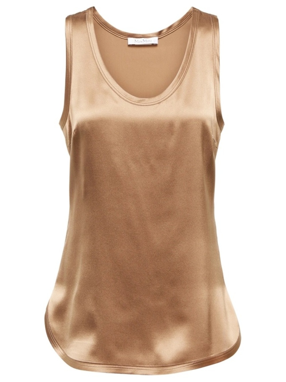MaxMara Cesare Scoop Neck Silk Tank Top